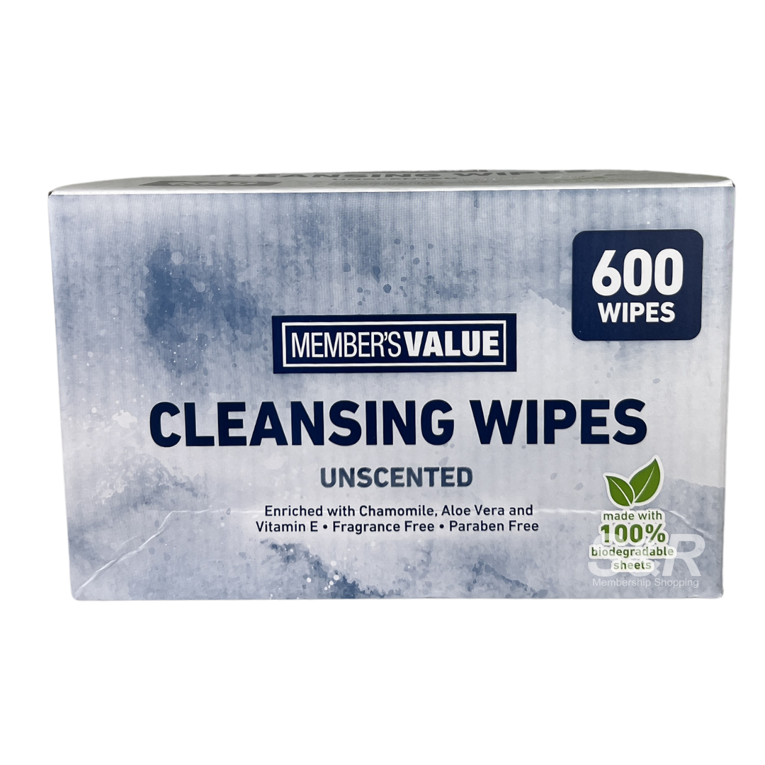 Member's Value Cleansing Wipes Unscented 100 Wipes x 6packs Member's Value Cleansing Wipes Unscented 100 Wipes x 6packs